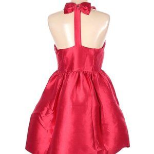 Kate Spade NY Mini Semi Formal Sleeveless Dress Shiny Satin Cherry Red sz 8 NWT!
